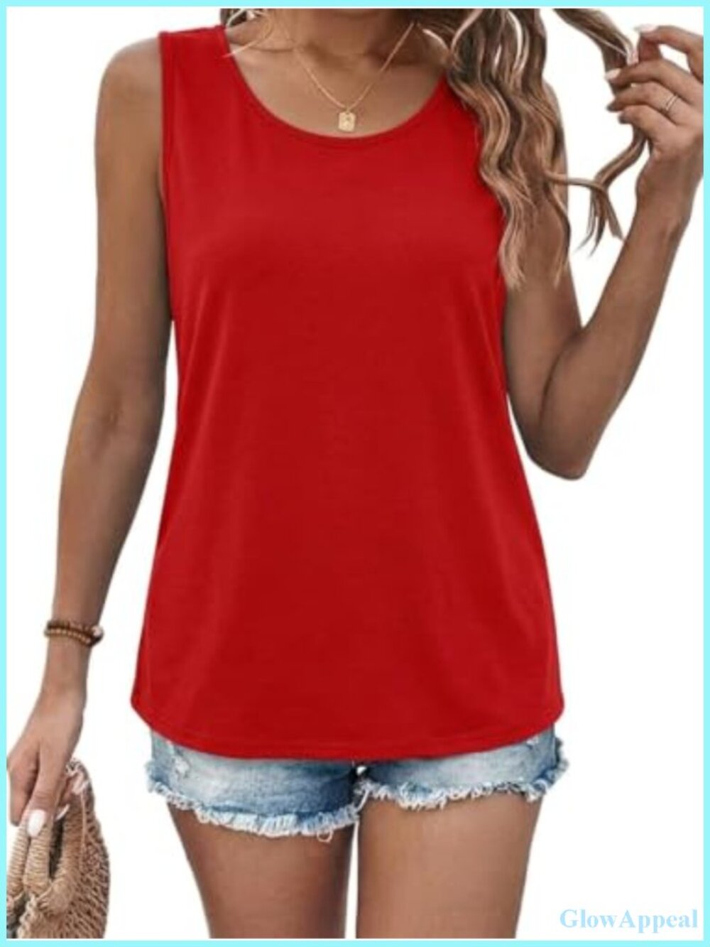 Plus Size Sleeveless Crewneck Graphic Tunic Tank Top Loose Fit Summer